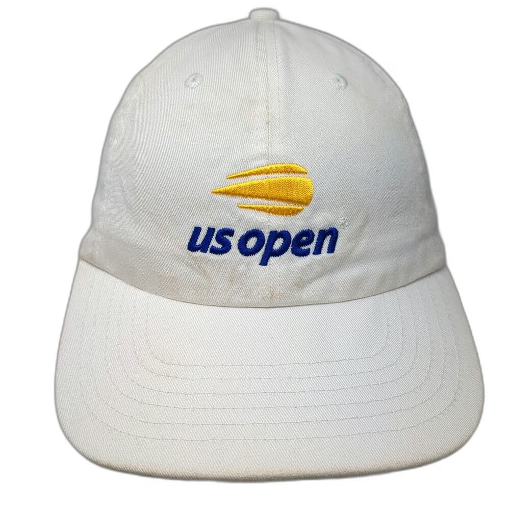 Quake City Caps US Open Tennis American Express White One Size Baseball Cap Hat